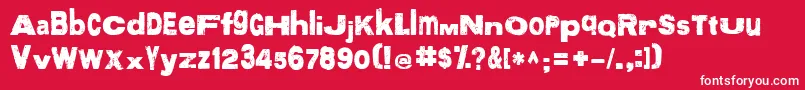 More Font – White Fonts on Red Background