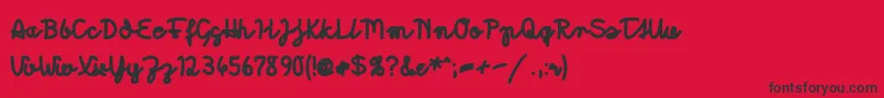 MoradoMarker-Schriftart – Schwarze Schriften auf rotem Hintergrund