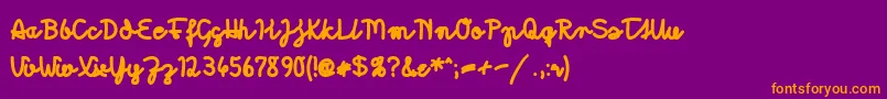 Шрифт MoradoMarker – оранжевые шрифты на фиолетовом фоне