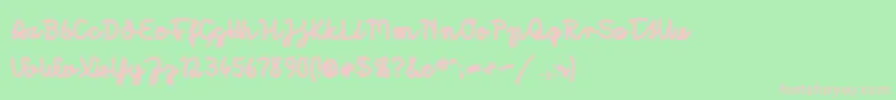 MoradoMarker Font – Pink Fonts on Green Background