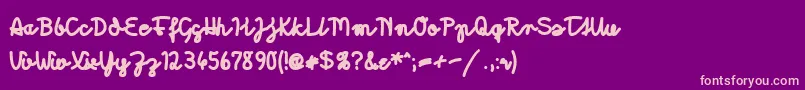 MoradoMarker Font – Pink Fonts on Purple Background