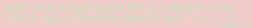 Acd56Ac Font – Green Fonts on Pink Background