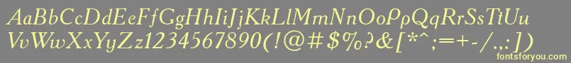 Acd56Ac Font – Yellow Fonts on Gray Background