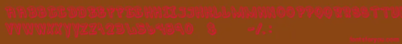 Mr.PoppeyBlod Font – Red Fonts on Brown Background