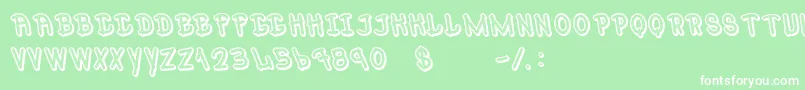 Mr.PoppeyBlod Font – White Fonts on Green Background