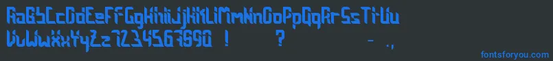 JentByPzeros Font – Blue Fonts on Black Background