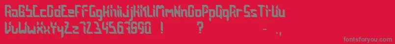 JentByPzeros Font – Gray Fonts on Red Background