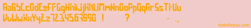 JentByPzeros Font – Orange Fonts on Pink Background