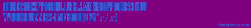Шрифт Viellevarsovienf – синие шрифты на фиолетовом фоне