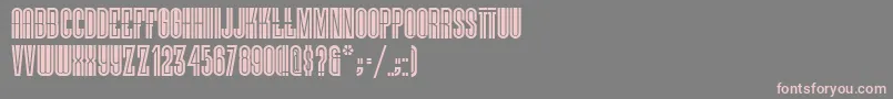 フォントViellevarsovienf – 灰色の背景にピンクのフォント