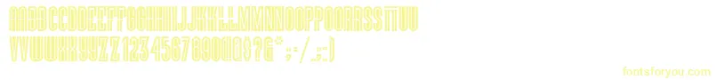フォントViellevarsovienf – 白い背景に黄色の文字