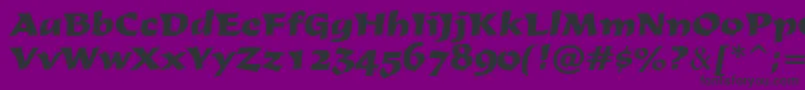 フォントDerbyRegular – 紫の背景に黒い文字