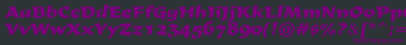 DerbyRegular Font – Purple Fonts on Black Background