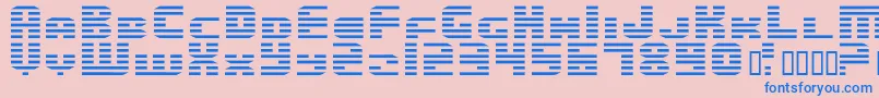 Endos Font – Blue Fonts on Pink Background