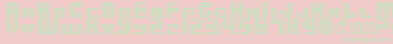 Endos Font – Green Fonts on Pink Background