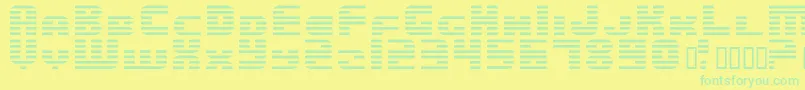 Endos Font – Green Fonts on Yellow Background