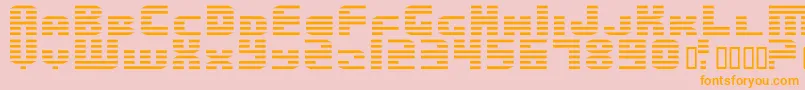 Endos Font – Orange Fonts on Pink Background