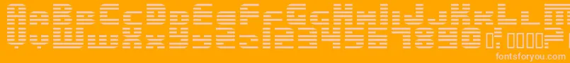 Endos Font – Pink Fonts on Orange Background