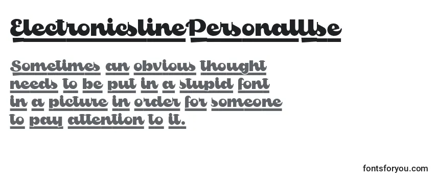 ElectronicslinePersonalUse Font