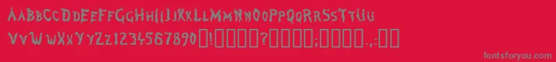 Marsh Font – Gray Fonts on Red Background