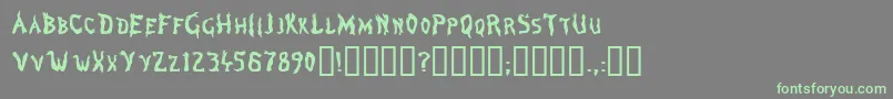Marsh Font – Green Fonts on Gray Background