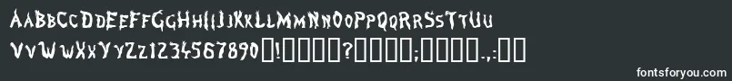 Marsh Font – White Fonts on Black Background