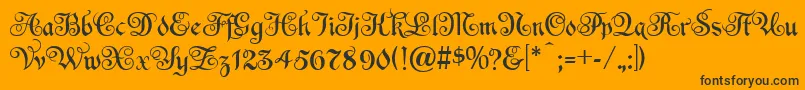 EspaniaNormal Font – Black Fonts on Orange Background