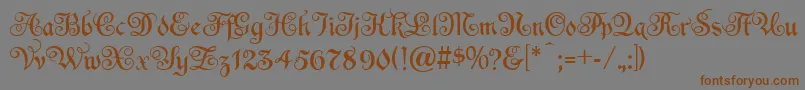 EspaniaNormal Font – Brown Fonts on Gray Background