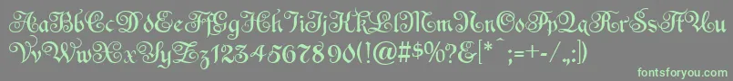 EspaniaNormal Font – Green Fonts on Gray Background