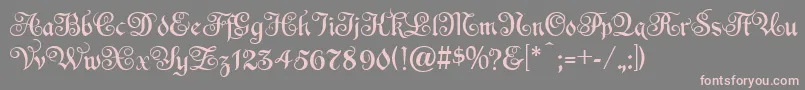 EspaniaNormal Font – Pink Fonts on Gray Background