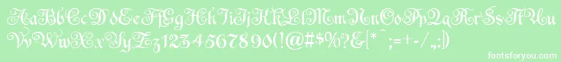 EspaniaNormal Font – White Fonts on Green Background