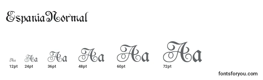 EspaniaNormal Font Sizes