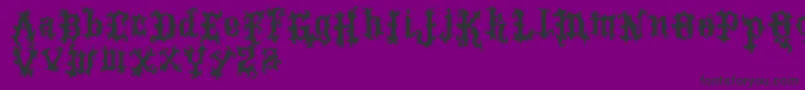 VtksTattoo Font – Black Fonts on Purple Background