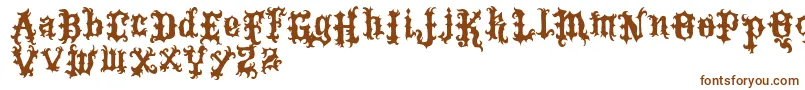 VtksTattoo Font – Brown Fonts on White Background