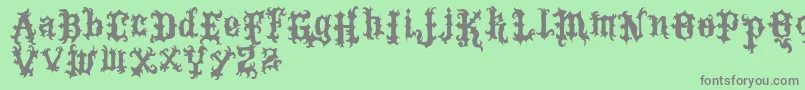 VtksTattoo Font – Gray Fonts on Green Background