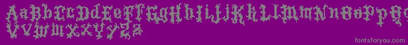 VtksTattoo Font – Gray Fonts on Purple Background