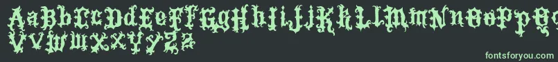 VtksTattoo Font – Green Fonts on Black Background