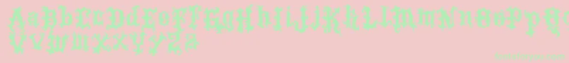 VtksTattoo Font – Green Fonts on Pink Background