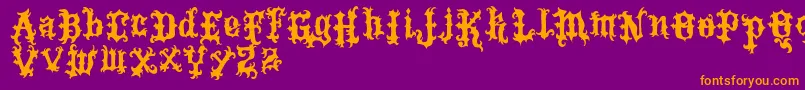 VtksTattoo Font – Orange Fonts on Purple Background
