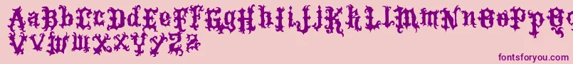 VtksTattoo Font – Purple Fonts on Pink Background