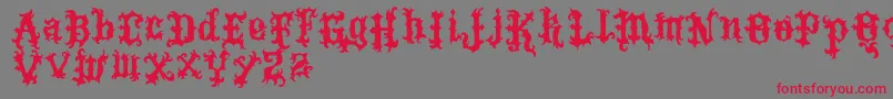 VtksTattoo Font – Red Fonts on Gray Background