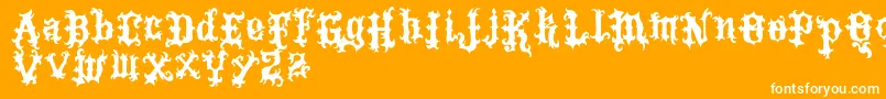 VtksTattoo Font – White Fonts on Orange Background