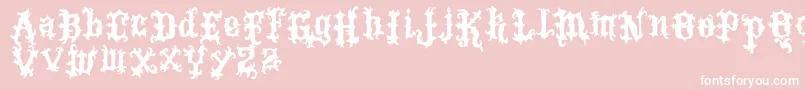 VtksTattoo Font – White Fonts on Pink Background