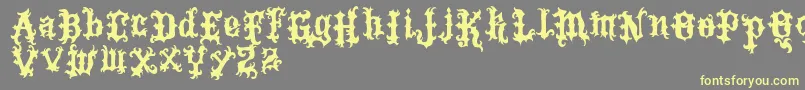 VtksTattoo Font – Yellow Fonts on Gray Background