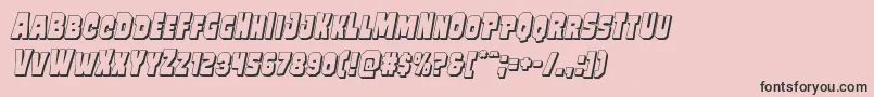 Шрифт Mindlessbrute3Dital – чёрные шрифты на розовом фоне