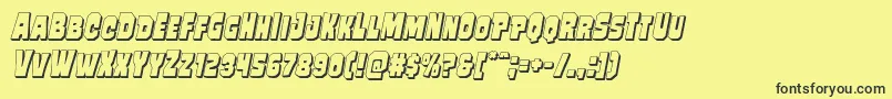 Mindlessbrute3Dital Font – Black Fonts on Yellow Background
