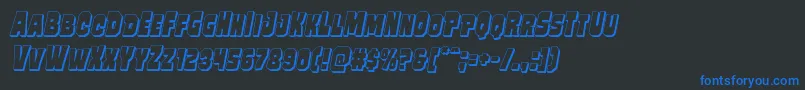 Czcionka Mindlessbrute3Dital – niebieskie czcionki na czarnym tle