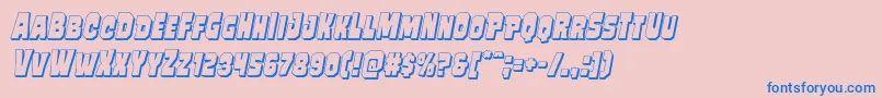 fuente Mindlessbrute3Dital – Fuentes Azules Sobre Fondo Rosa