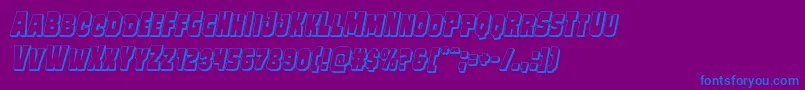 Mindlessbrute3Dital Font – Blue Fonts on Purple Background