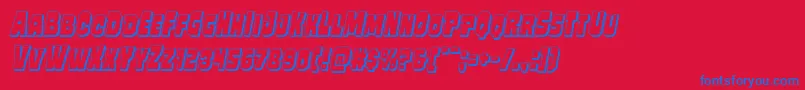 Mindlessbrute3Dital Font – Blue Fonts on Red Background